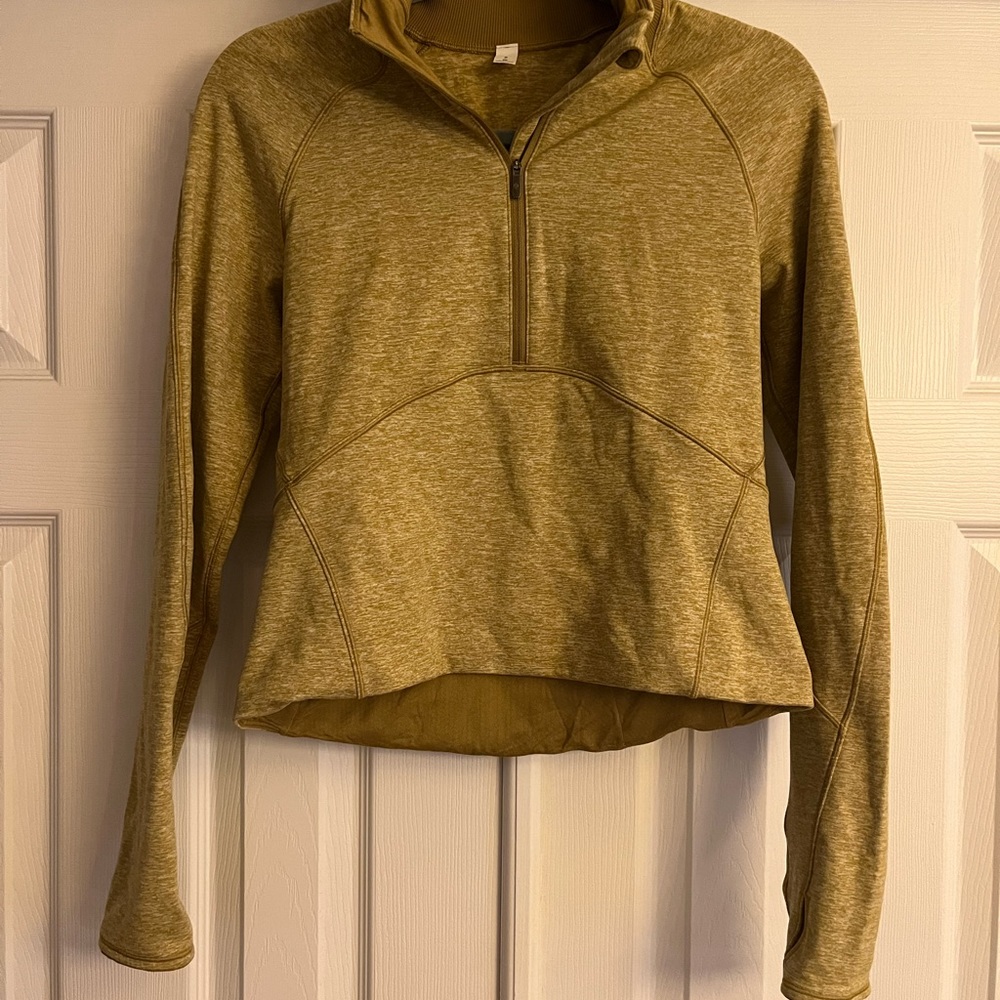 NWOT Lululemon Cropped Half Zip Sweatshirt, Size 8